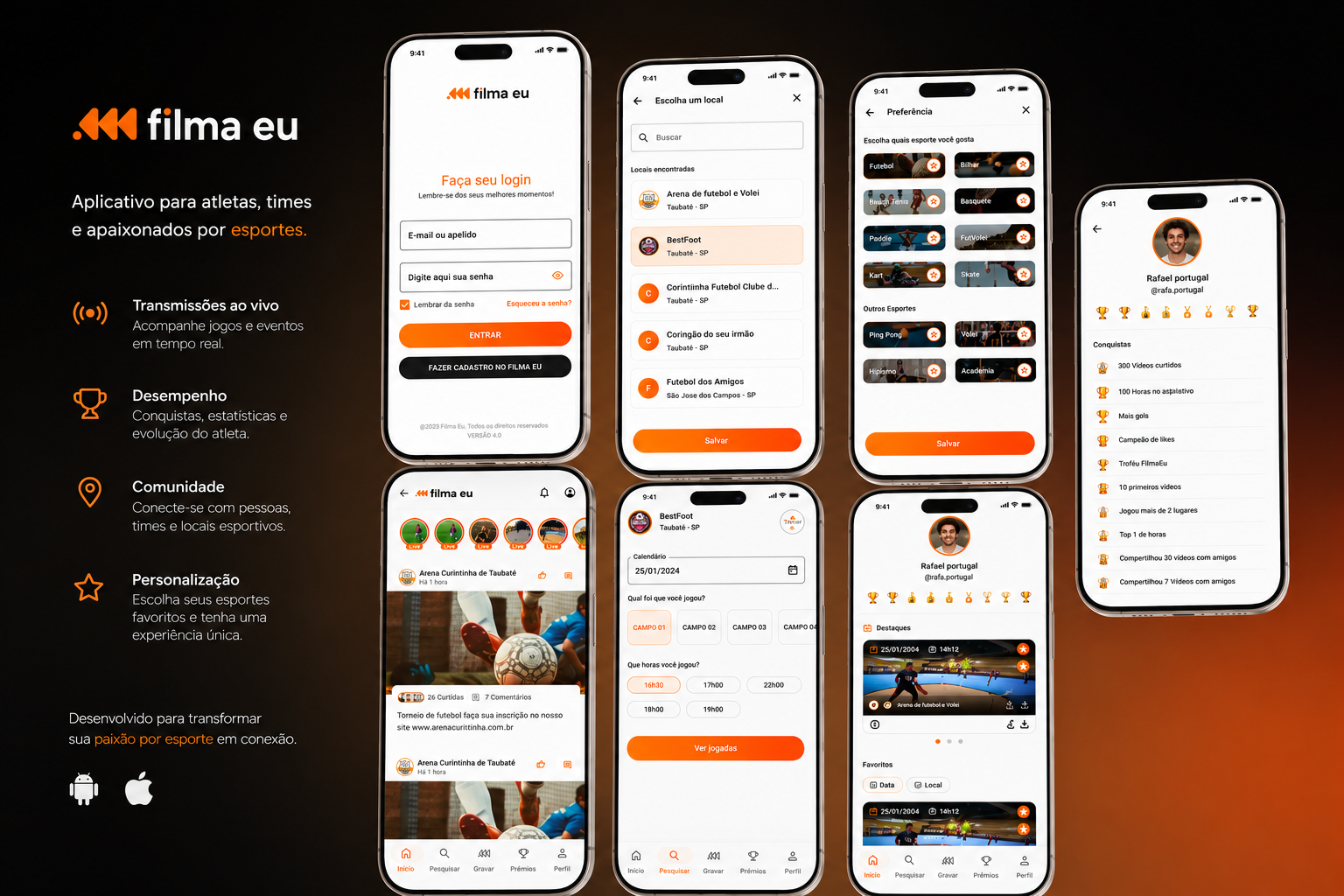 FilmaEu — Reconstruindo a experiência do app de replays esportivos