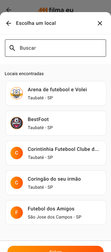 Seleção de local